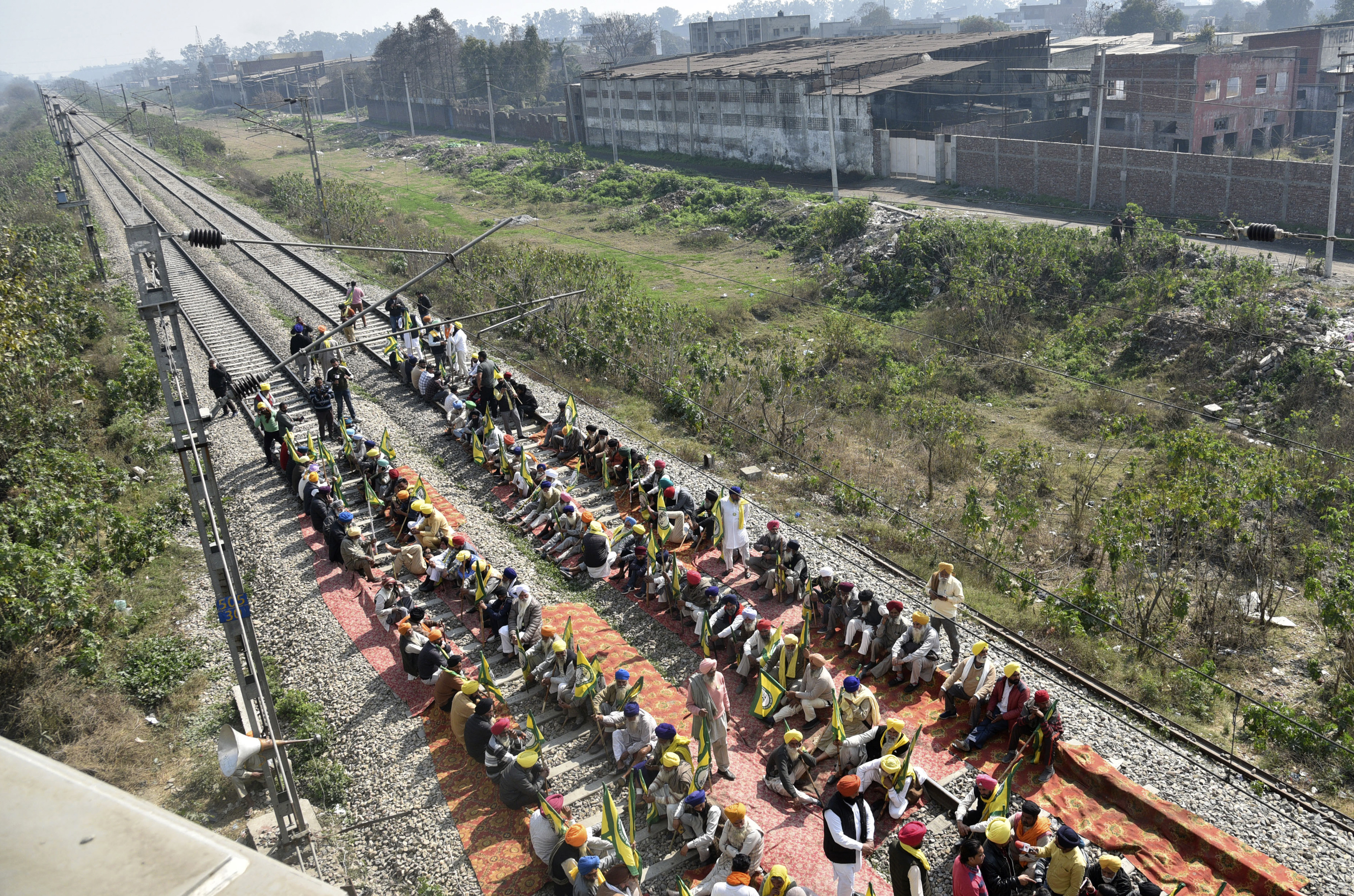 Farmers protest (AP Photos)