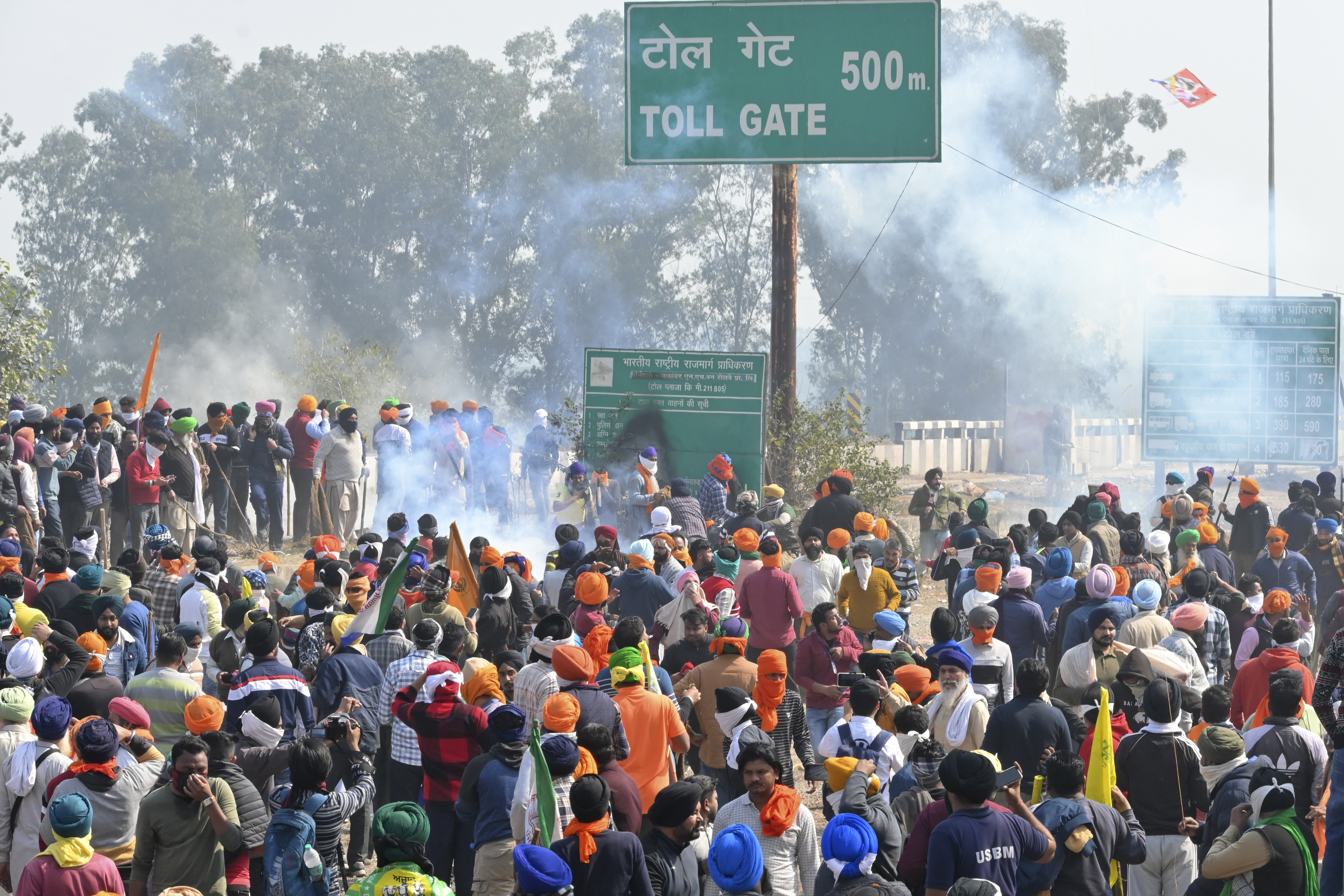 Farmers protest (AP Photos)