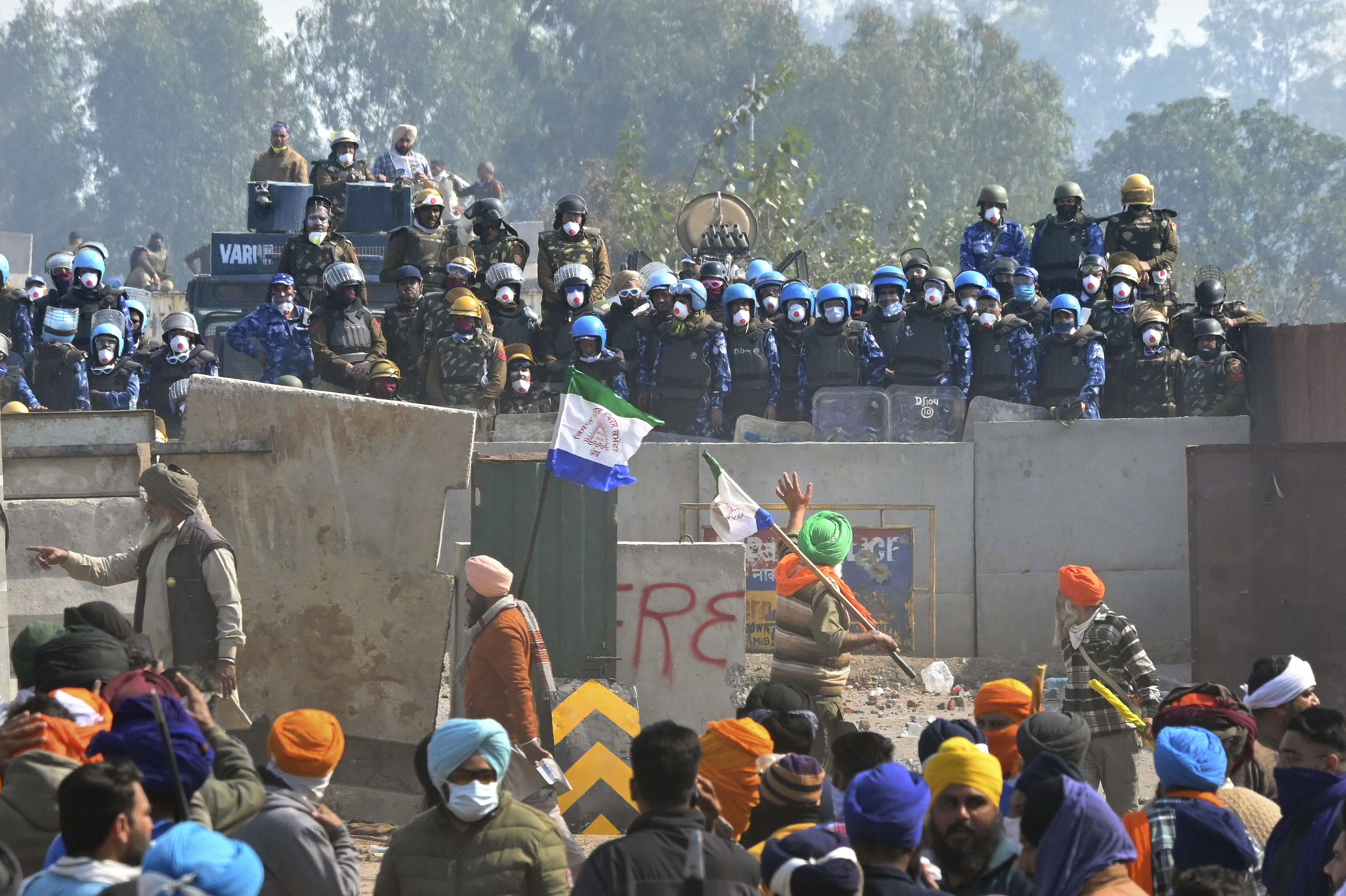 Farmers protest (AP Photos)