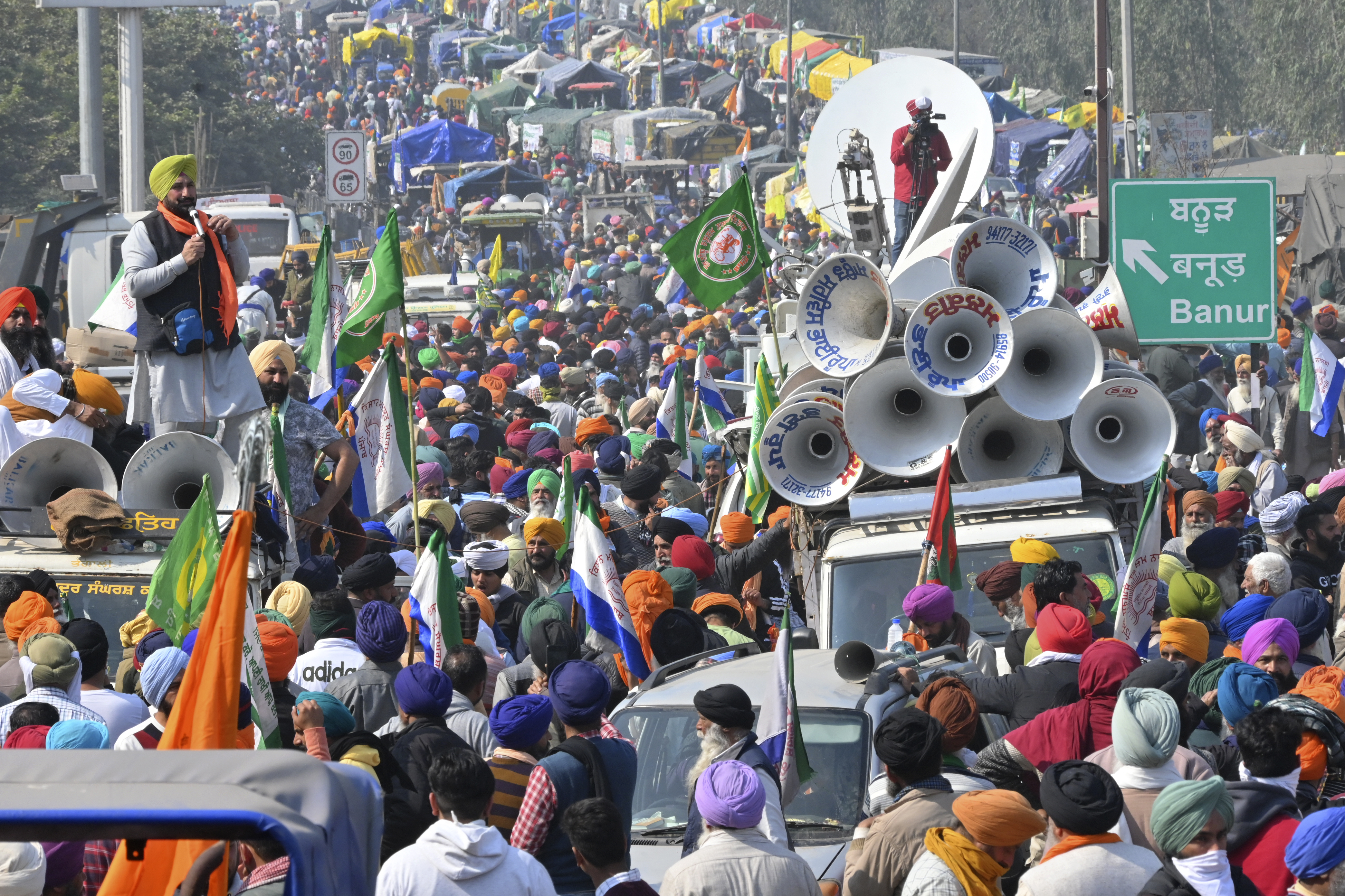 Farmers protest (AP Photos)