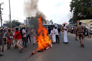 protest for Cauvery Issue