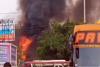 indore massive fire engine oil shop