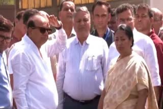 LG Saxena and CM Rekha Gupta inspect drains in Delhi.