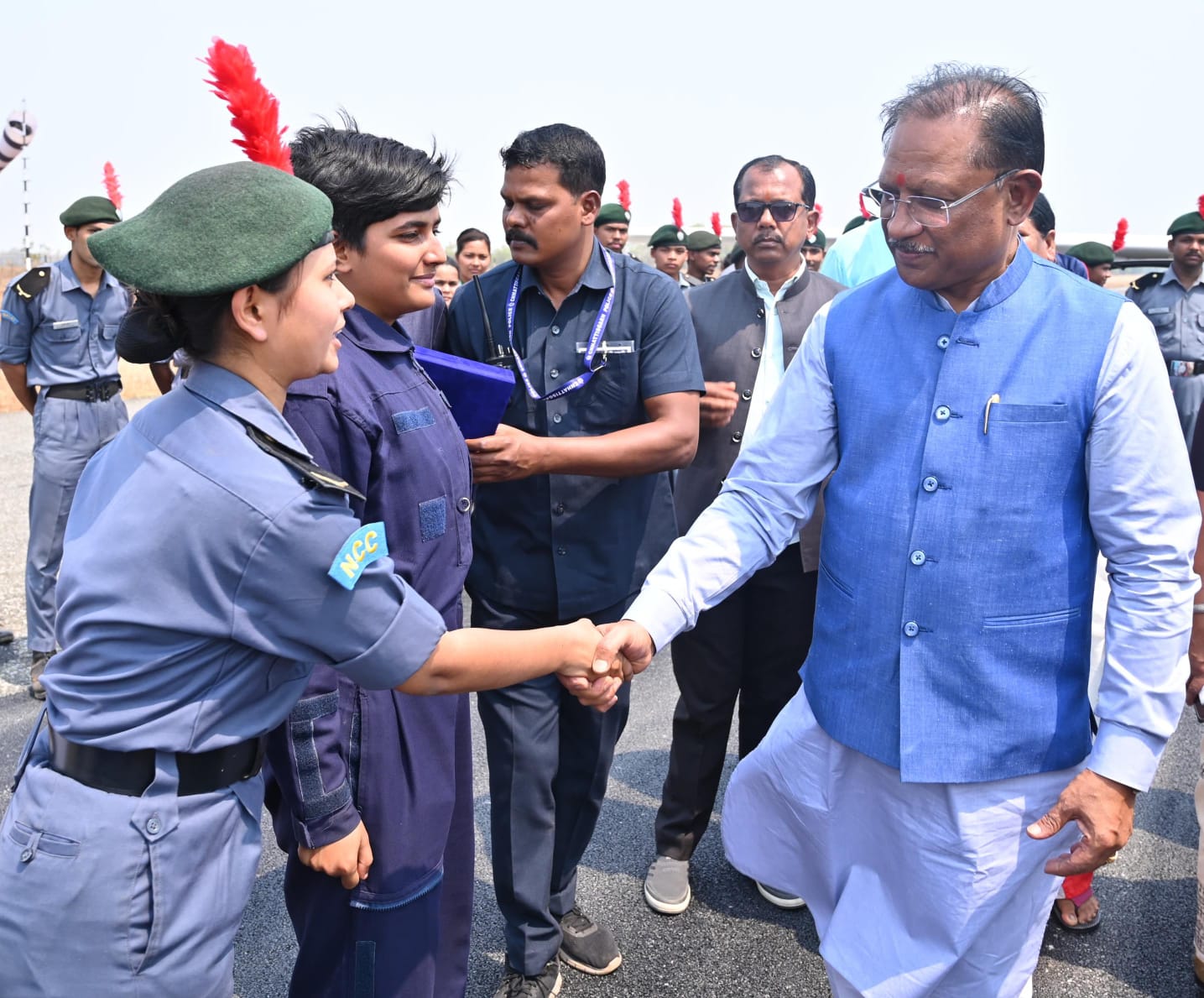 CM Sai Meets NCC Cadets