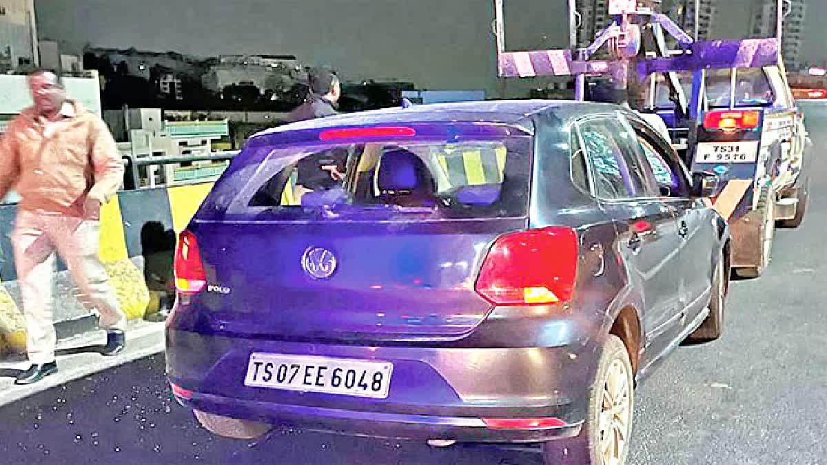 Young Man Create Havoc with Car in Hyderabad