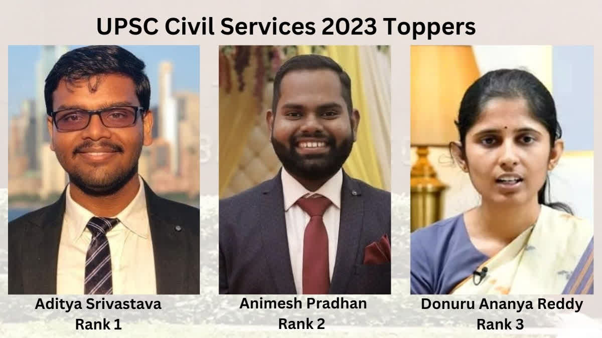 UPSC Result 2023: All About Toppers Aditya Srivastava, Animesh Pradhan, Donuru Ananya Reddy