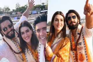 Kriti Sanoan  Ranveer Singh and Manish Malhotra travelled to the holy city of Kashi