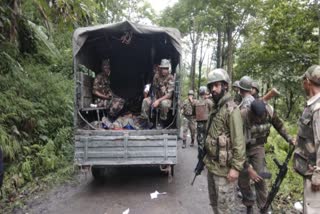 Suspected ULFA (I) dreaded ambush on Assam Rifles vehicle in Margherita (photo IANS