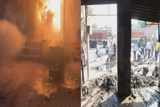 Due to fire in shops in Sri Muktsar Sahib