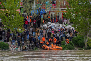 Loud cries echoed near the banks of the Jhelum in Gandbal on the outskirts of Srinagar on Tuesday where a boat capsize cut short six lives, including three of a family, as the bodies were being fished out of the water one after the other.