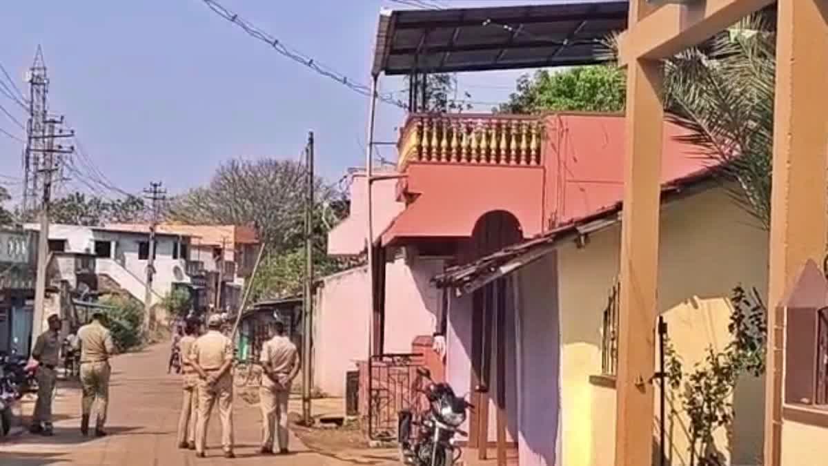 Police inspecting Beedi village