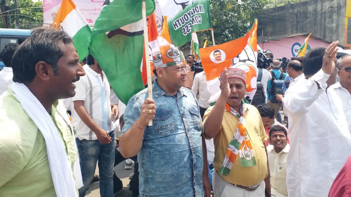 Congress protests in Patna