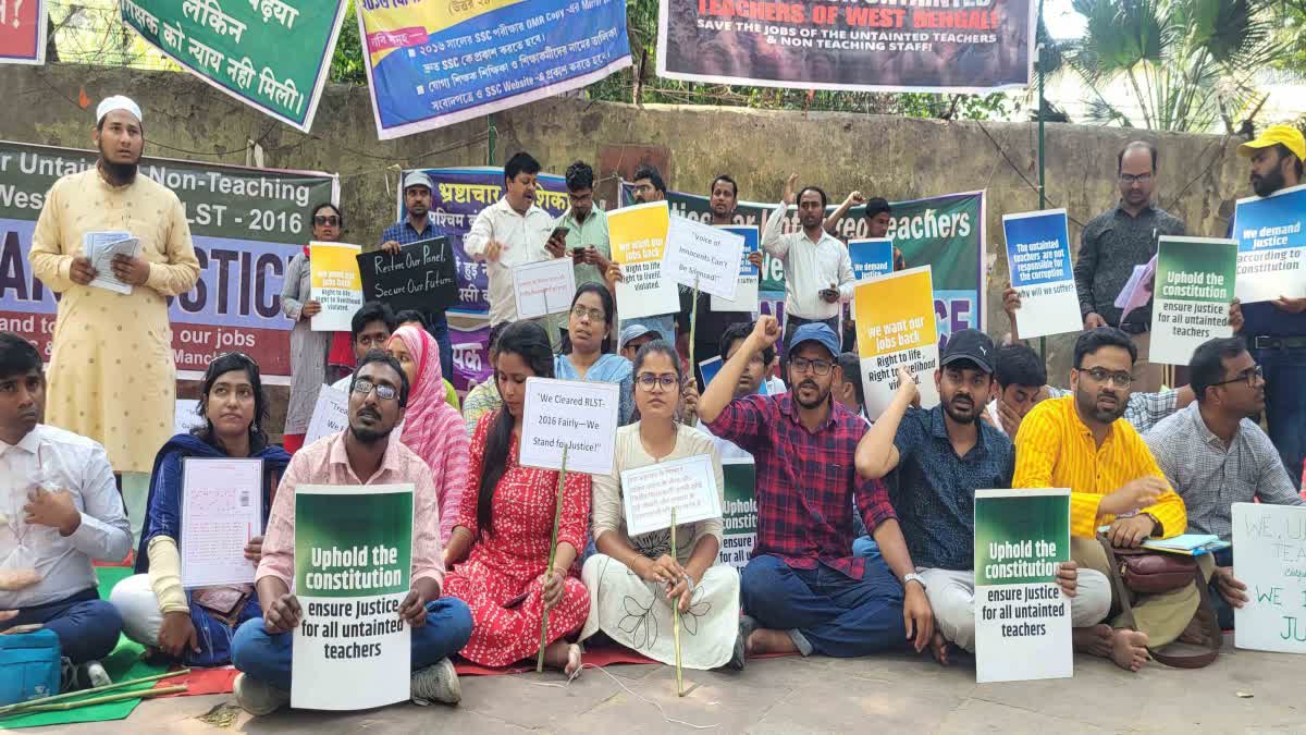 Jobless Teacher Protest at Jantar Mantar