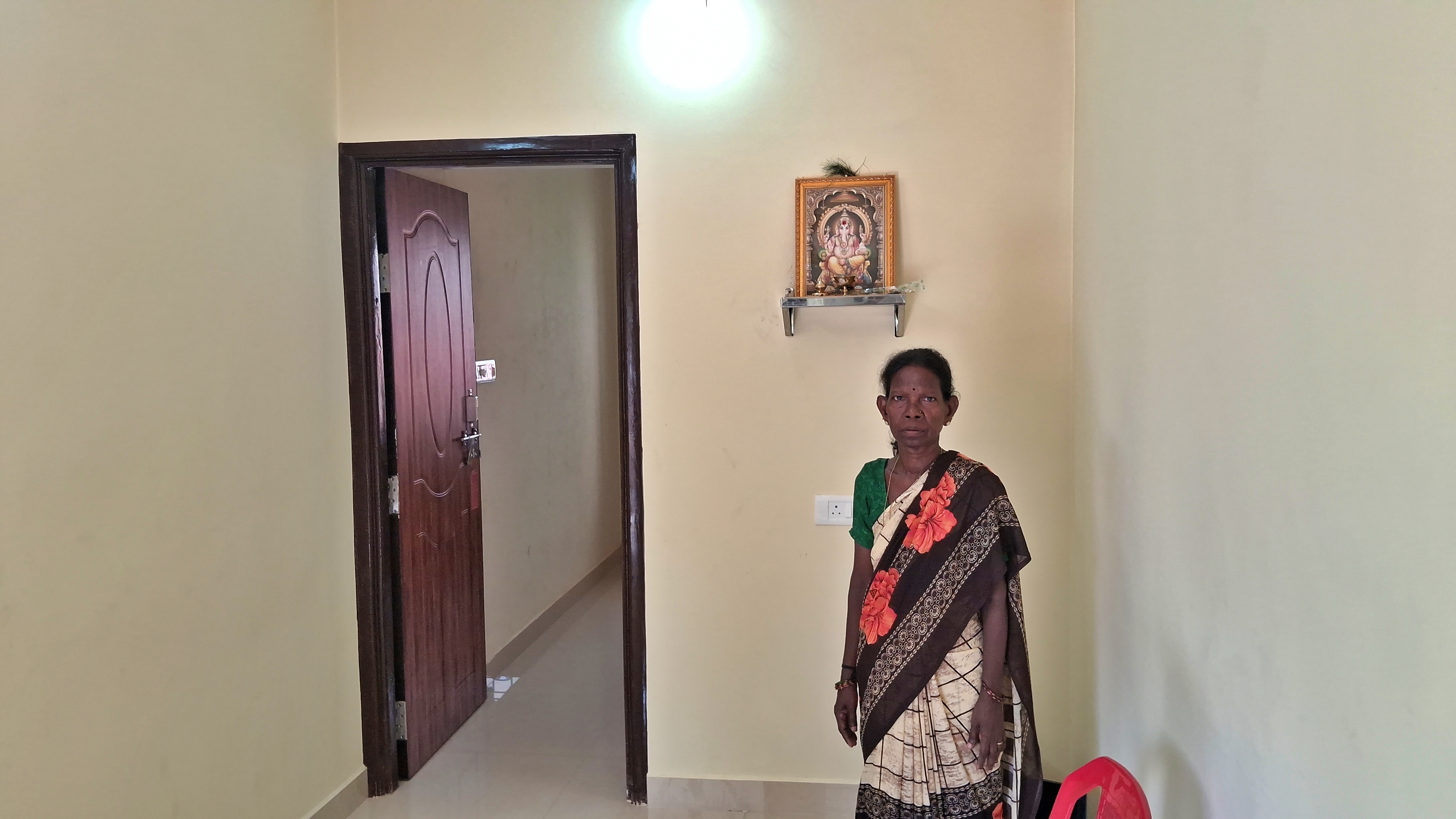 Landlady in a new house