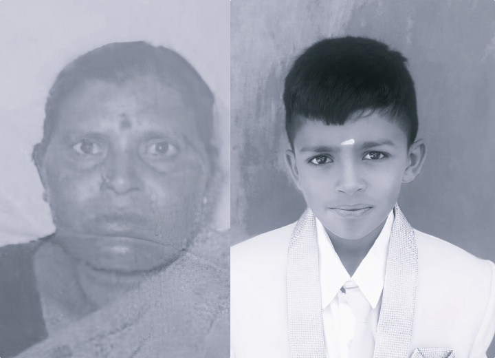 உயிரிழந்த பாட்டி சிக்கம்மா, பேரன் ராகவன்