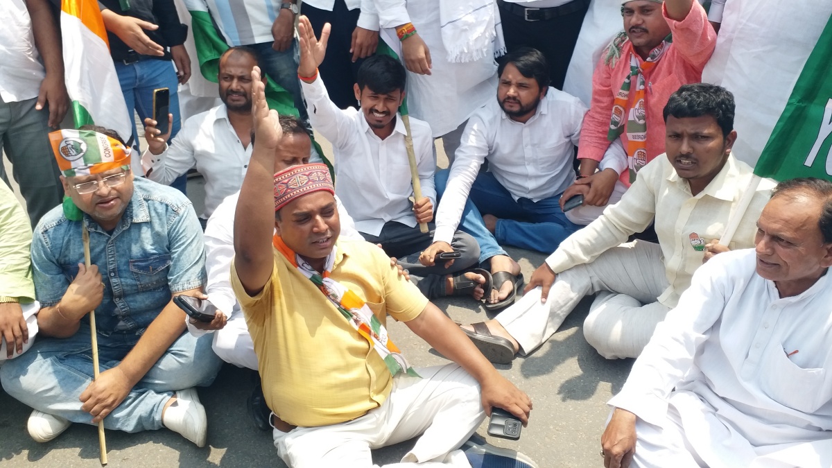 Congress protests in Patna