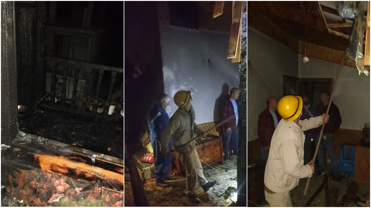 Fire breaks out in a house in Sial village
