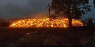 Ujjain husk stack massive Fire