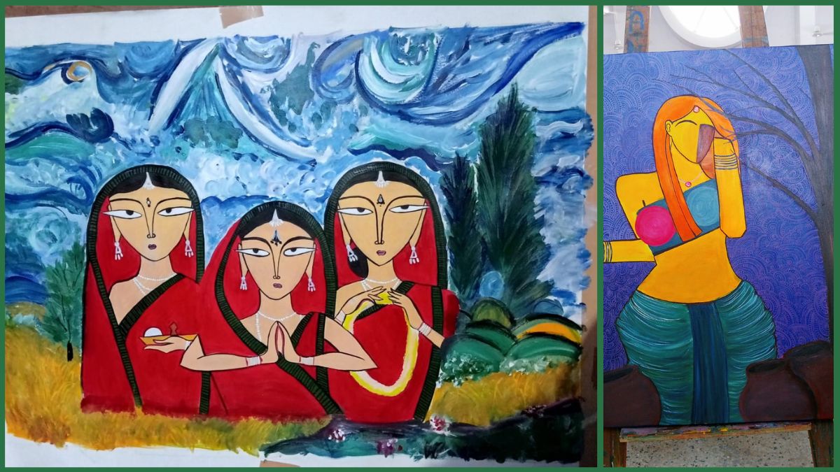 BHARTI MAKING ART WITHOUT HANDS