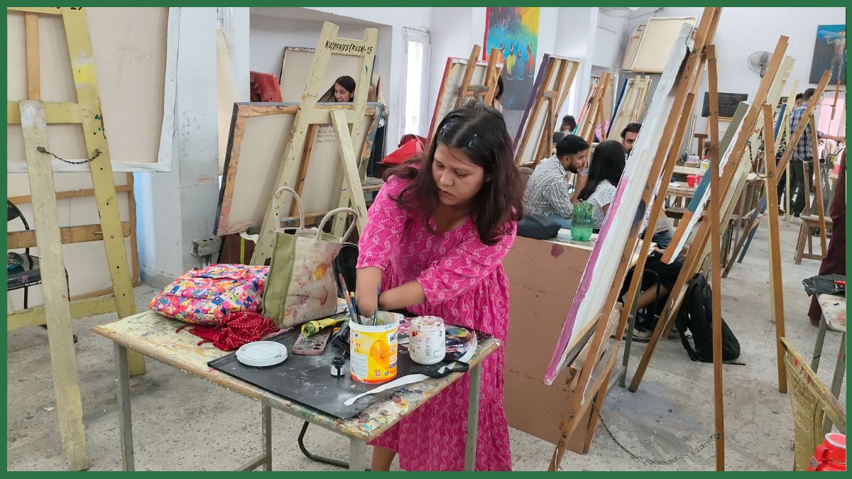 BHARTI MAKING ART WITHOUT HANDS