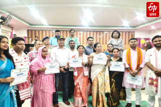 Certificate distribution to the newly elected candidates of Morigaon district