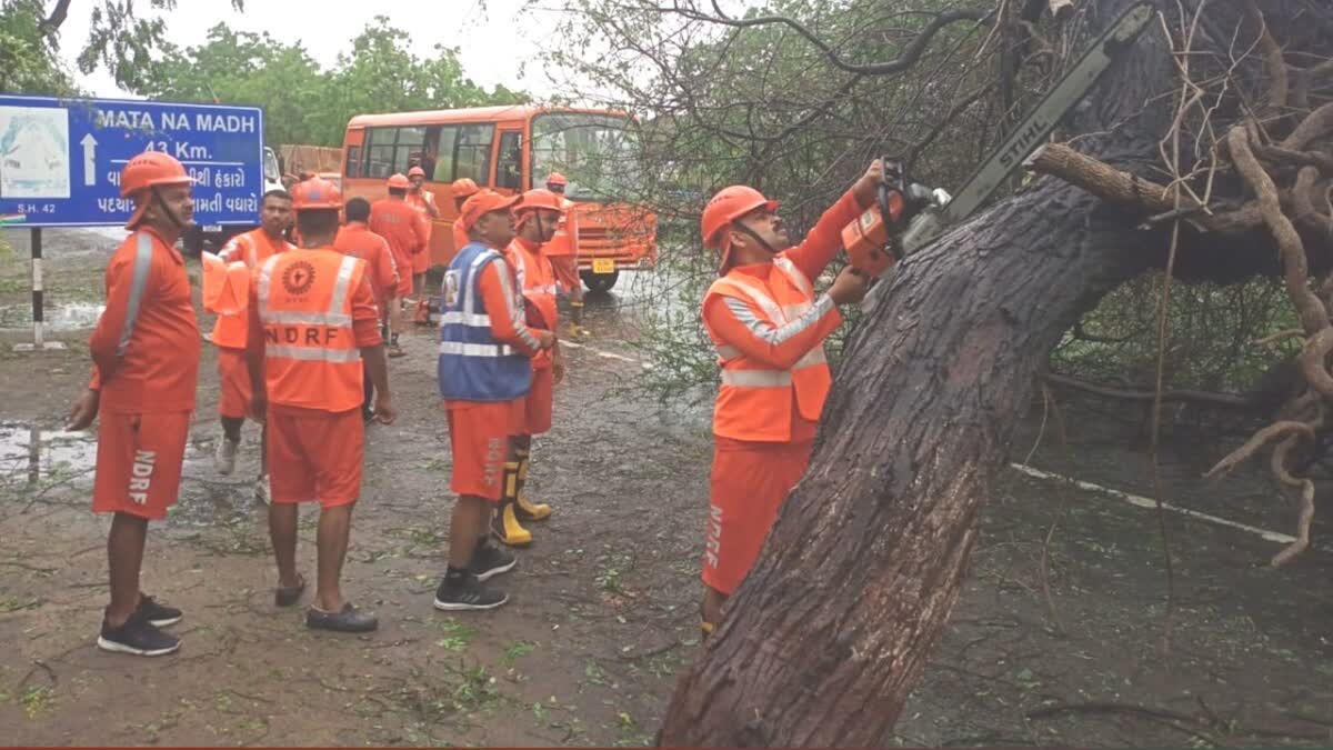 CYCLONE BIPARJOY NDRF RELIEF WORKS