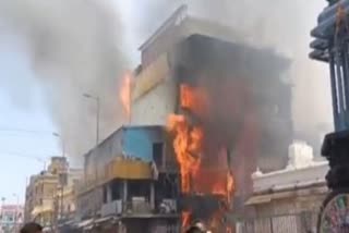 fire accident near tirupati govindaraja swamy temple in lavanya photo frame shop