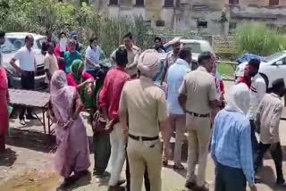 street vendors protest in ambala