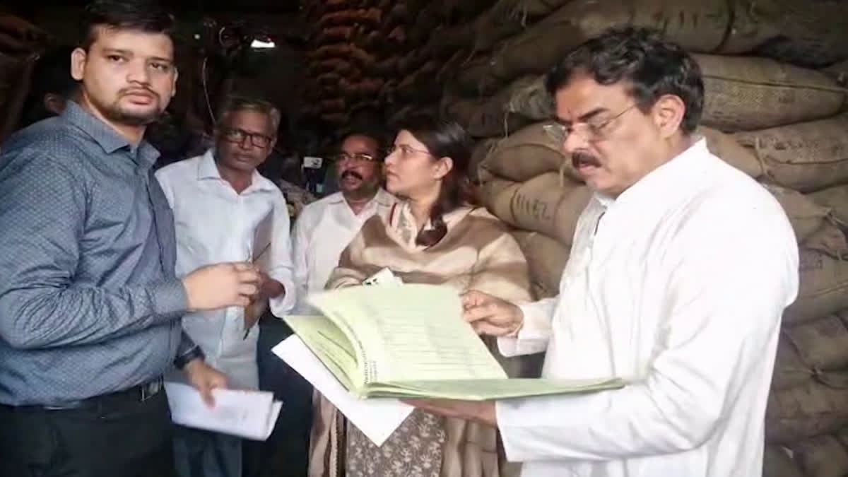 Minister Manohar Inspected Ration Storage Ware Houses