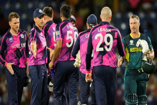 Australia defeated Scotland by five wickets after Travis Head (68) and Marcus Stoinis (59) hit vital fifties in their Group B match of the T20 World Cup at Gros Islet in St Lucia on Sunday.