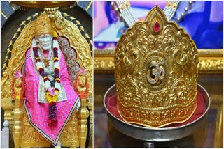 Golden Crown Donation sai devotee donated a gold crown worth 43 lakhs