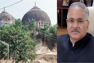 (Left) File Photo of Babri Masjid (Right) NCERT director Dinesh Prasad Saklani