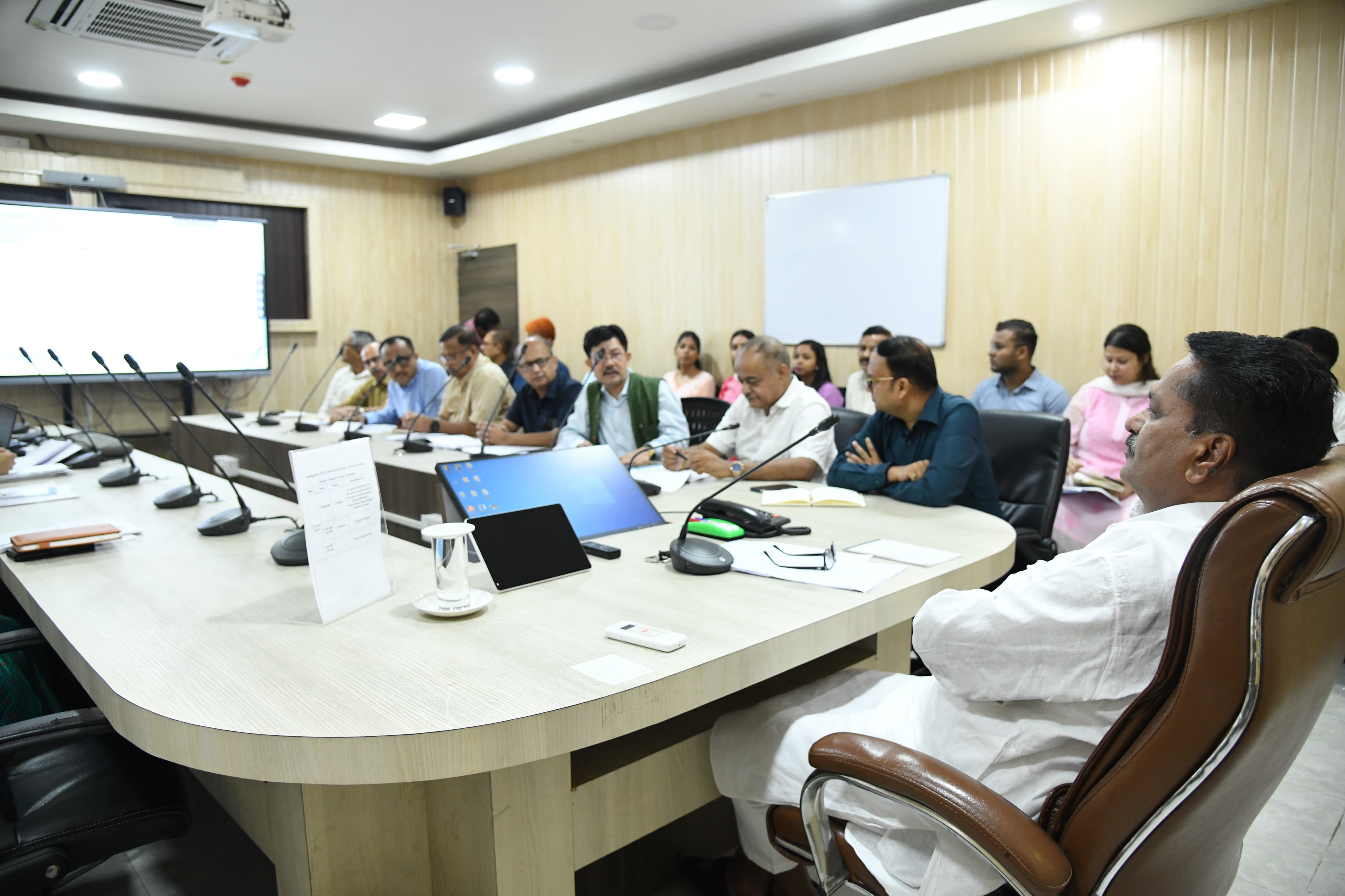 review meeting over Irrigation Scheme