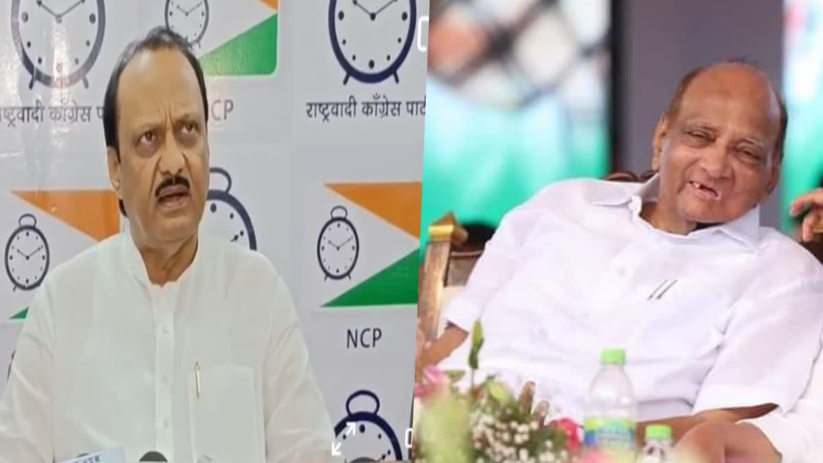 Ajit Pawar Meets NCP President ETV BHARAT