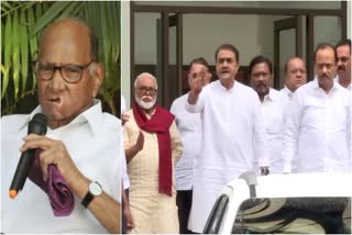 Maharashtra Politics: Ajit Pawar, eight rebel ministers meet Sharad Pawar