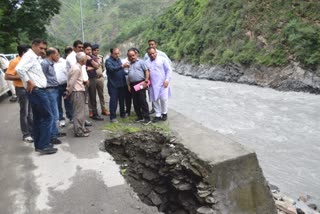 Kuldeep Singh Pathania visits Bharmour NH