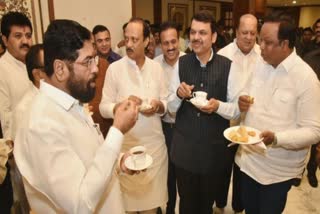 Shinde gave a tea party