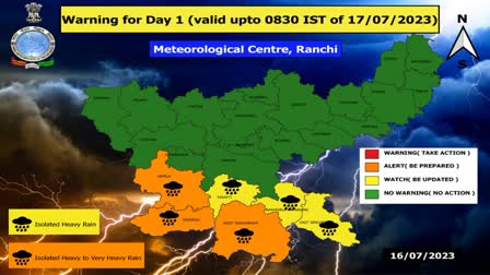 Orange alert in jharkhand