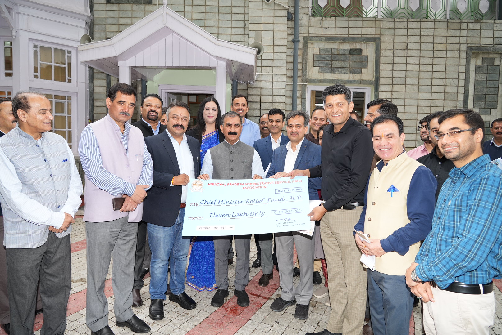 Donation for Monsoon Damage in Himachal Pradesh.