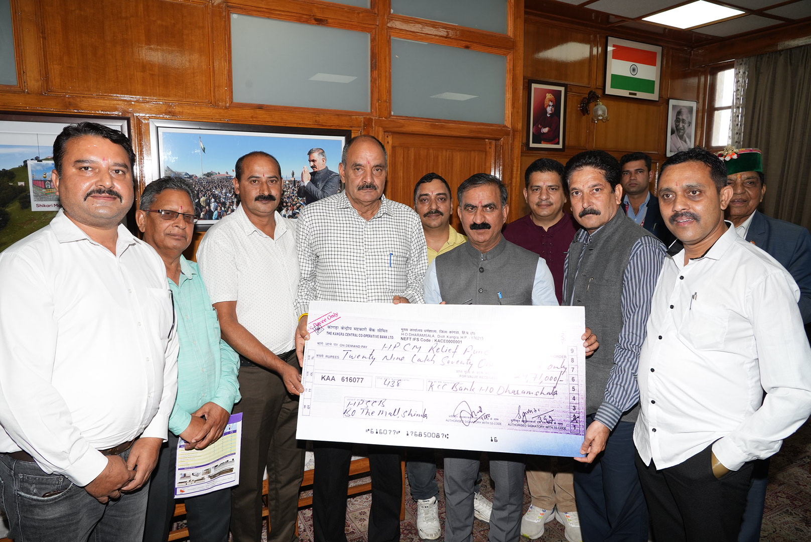 Donation for Monsoon Damage in Himachal Pradesh.