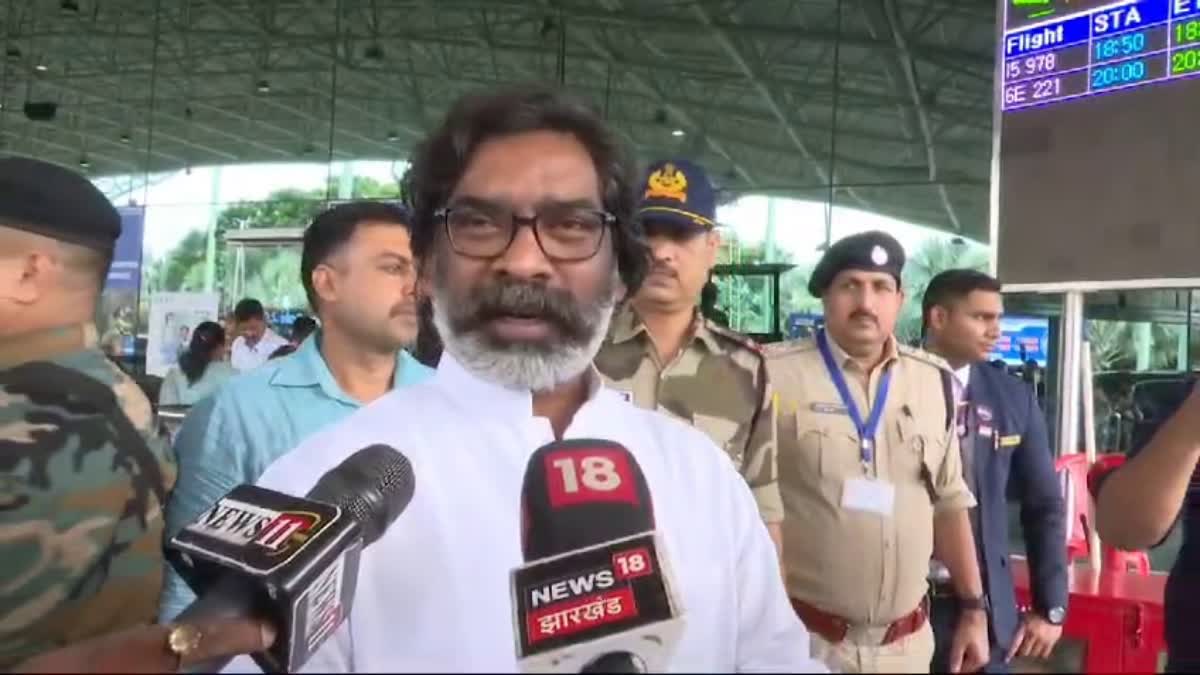 cm hemant soren returned to ranchi from tour of delhi and uttar pradesh