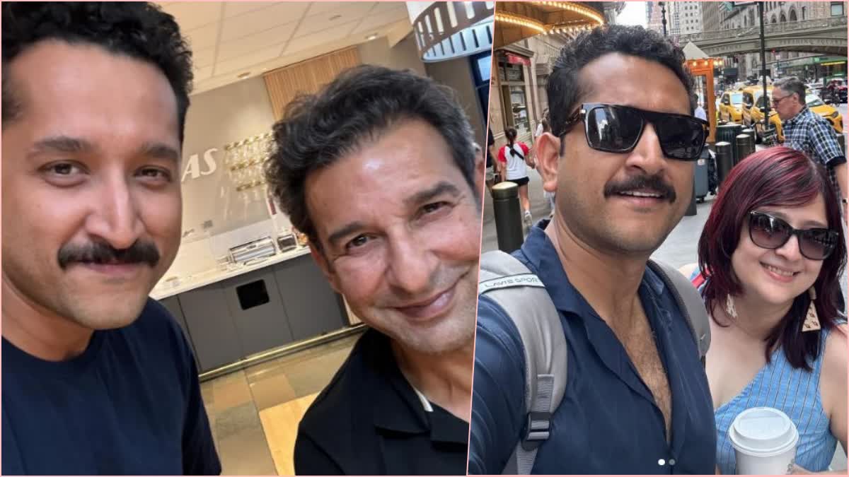 Parambrata Chattopadhyay with Wasim Akram