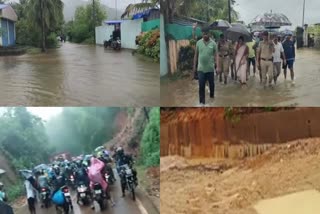 KARWAR  UTTARA KANNADA  HEAVY RAIN IN UTTARA KANNADA  LANDSLIDES AND FLOOD