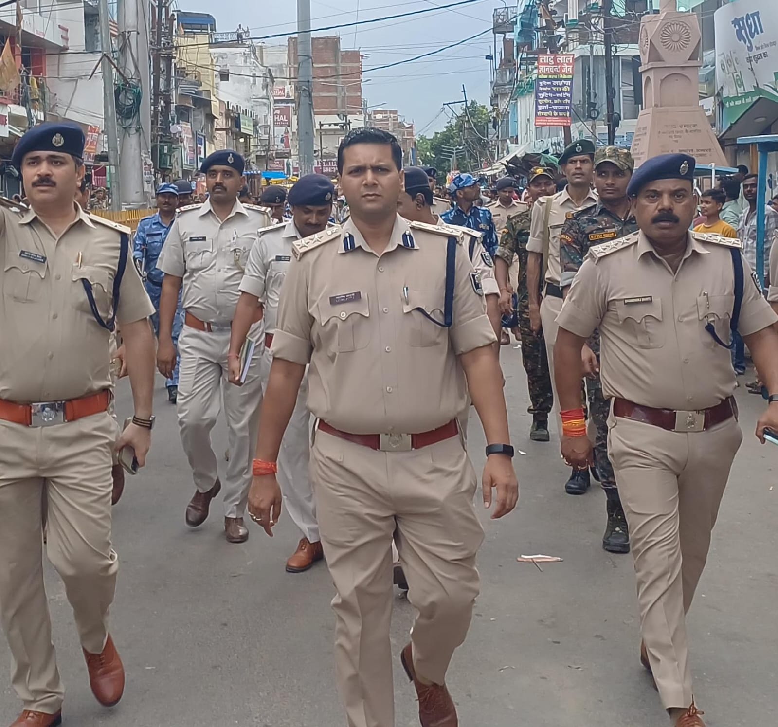 Police flag march