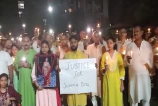 people of society took out candle march