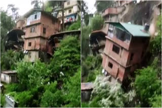 Himachal pradesh landslides  ഹിമാചൽ പ്രദേശ്  ഹിമാചൽ പ്രദേശ് മണ്ണിടിച്ചിൽ  ഹിമാചൽ പ്രദേശിൽ കെട്ടിടം തകർന്ന് വീണു  മണ്ണിടിച്ചിൽ  ഹിമാചലിൽ ബഹുനില കെട്ടിടം ഇടിഞ്ഞ് വീണു  Himachal rains  ഹിമാചൽ മഴ