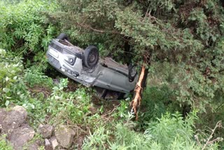 Car fell into ditch in Mussoorie