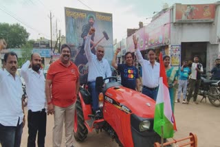 Sitting on tractor went out to watch Gadar 2