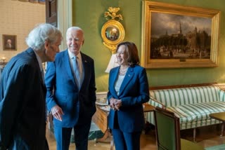 US: Joe Biden, Kamala Harris make first joint appearance since Biden's exit from presidential race