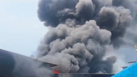 Fire Broke Out in Company Warehouse in Bhagwanpur